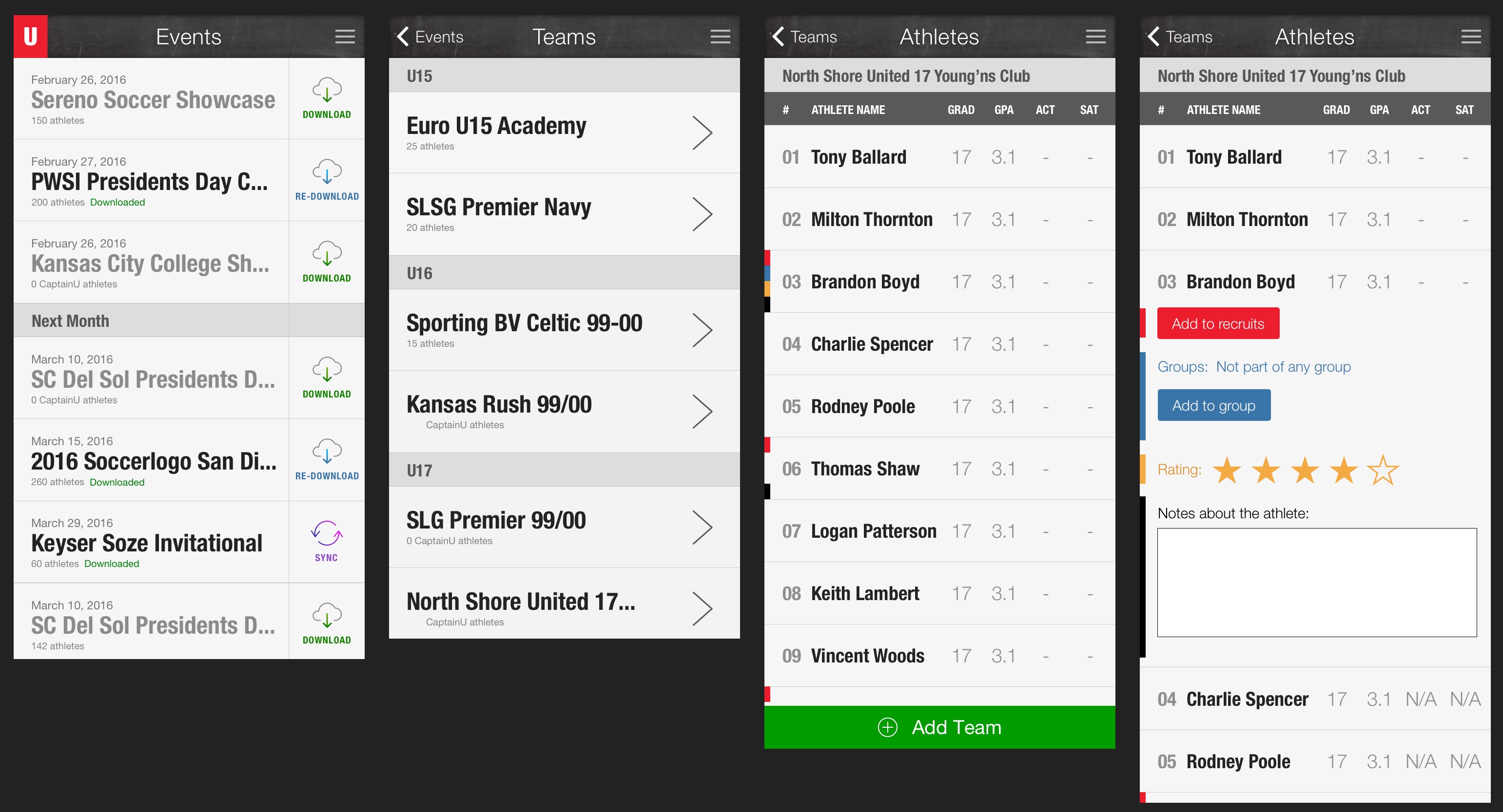 Drilling down in the app