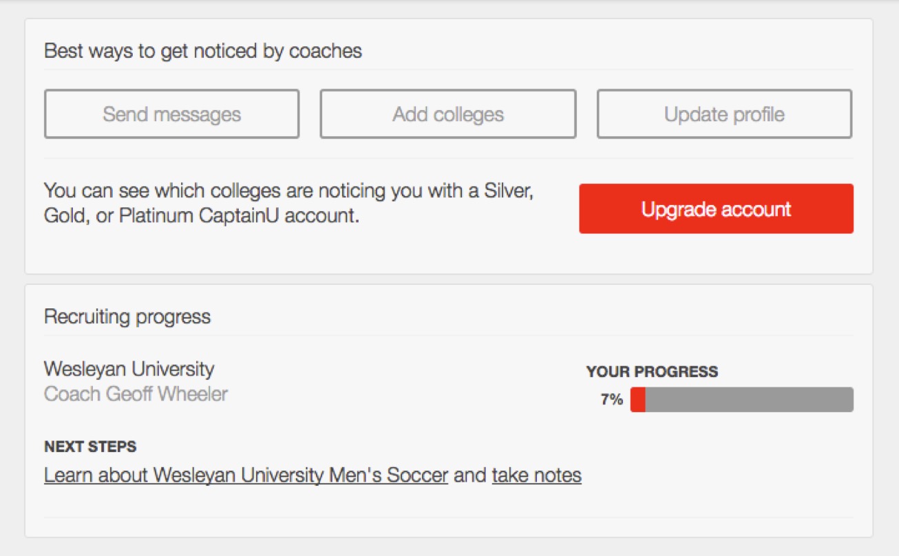 what athletes see when they log in